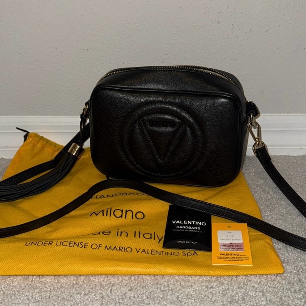 Valentino Black Leather Crossbody Bag - Picture 2 of 9